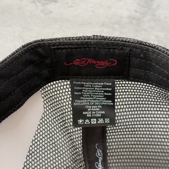 NWT Ed Hardy Skull Dagger Embroidered Hat - Picture 4 of 6